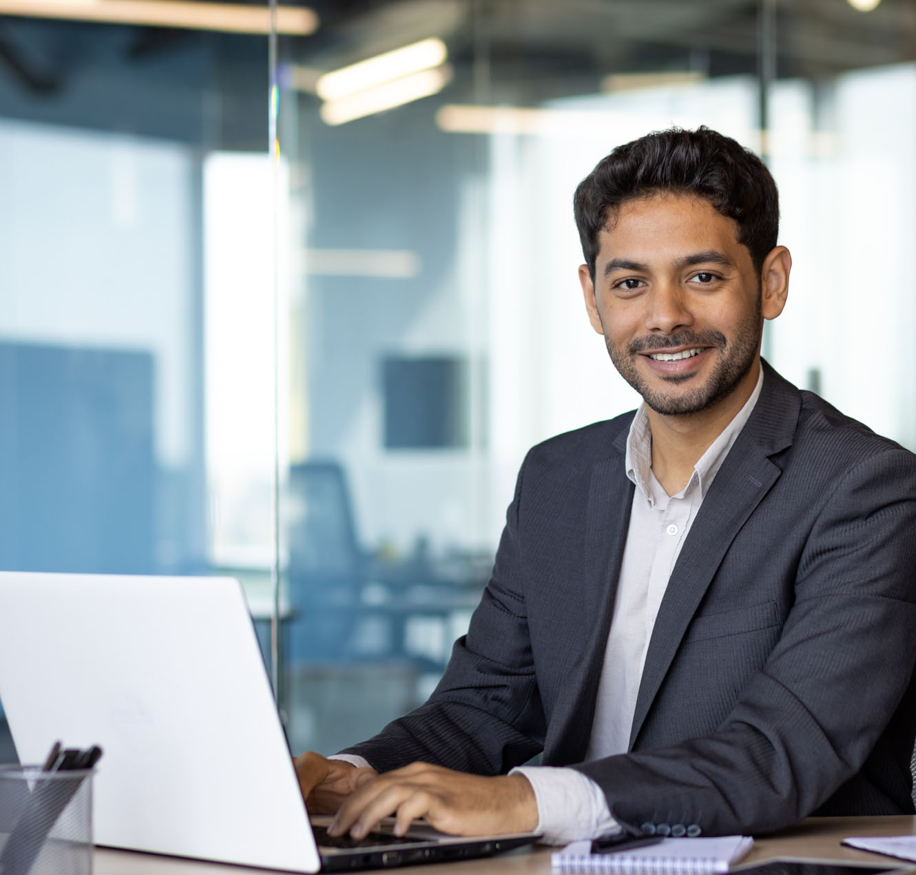 Person im Büro