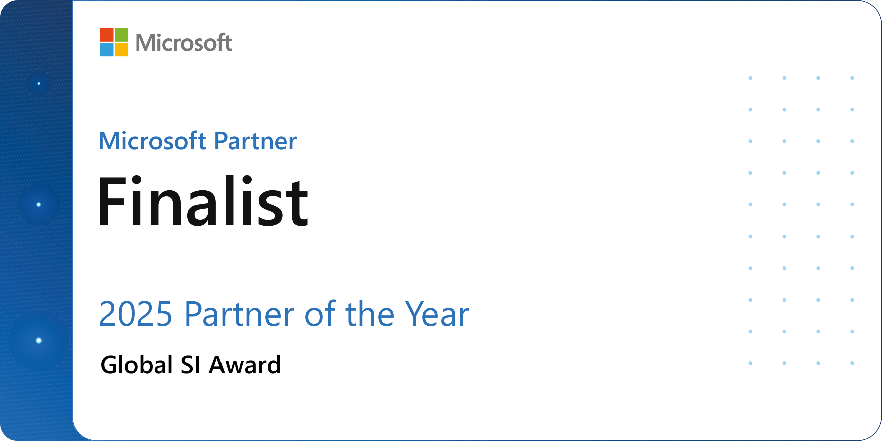 Microsoft Partner of the Year 2025 – Global SI (Finalist)