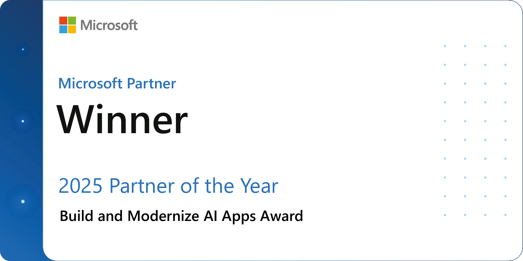 Microsoft Partner of the Year 2025 - Build & Modernize AI Apps Award