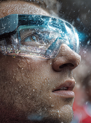 Better spectating: Augmented reality glasses allow fans to view runner stats, pace, and health overlays
